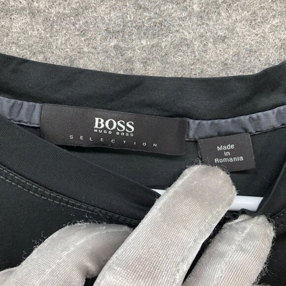 Hugo Boss Black T Shirt Mens L Short Sleeve Crewneck Solid Cotton - Picture 5 of 7